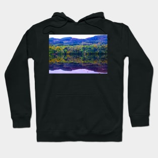 Scottish forest water reflections in Pitlochry Hoodie